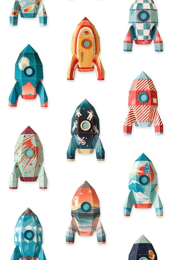 Tapete Rocket Rot 2 Tapete Rocket Rot – Bild 2