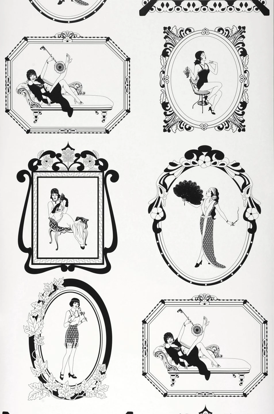 Tapete 1920's Glamour Schwarz 2 Tapete 1920's Glamour Schwarz – Bild 2