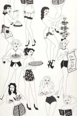 Tapete Time For Tea Schwarz