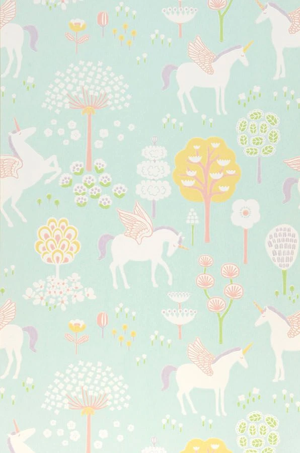 Tapete True Unicorns Hellgrün 2 Tapete True Unicorns Hellgrün – Bild 2