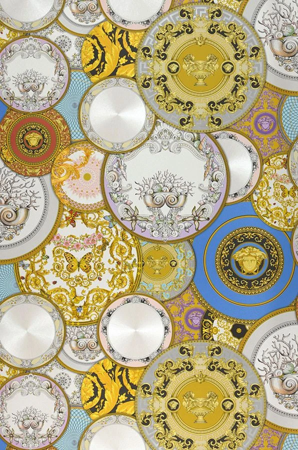 Versace Tapete Noell Goldgelb 2 Versace Tapete Noell Goldgelb – Bild 2