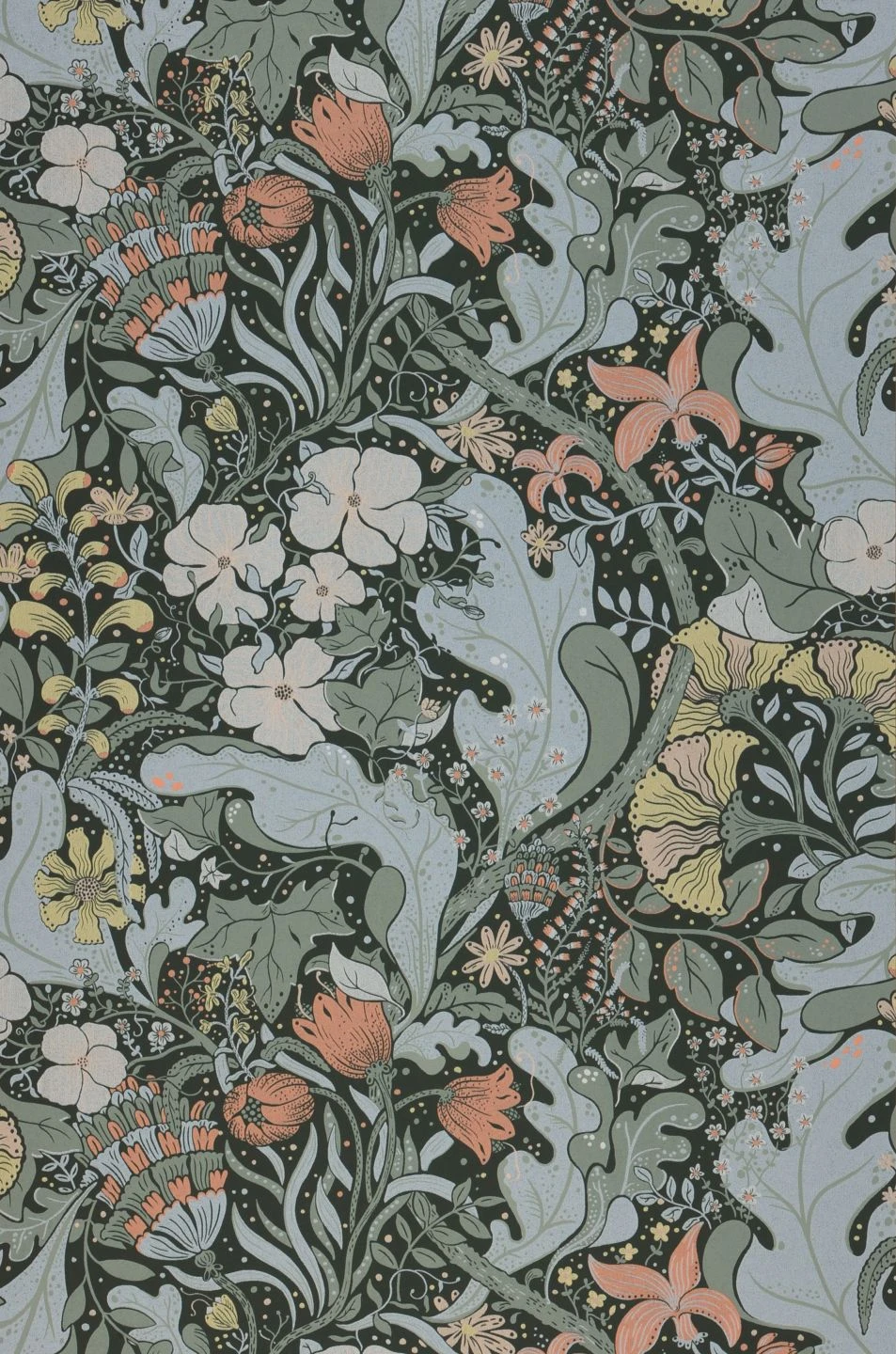 Tapete Aleksandra Dunkelgrün 1 Tapete Aleksandra Dunkelgrün