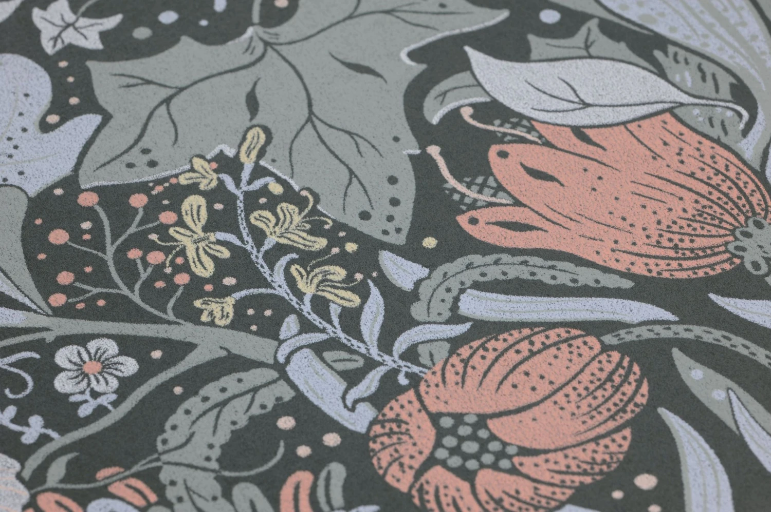 Tapete Aleksandra Dunkelgrün 2 Tapete Aleksandra Dunkelgrün – Bild 2