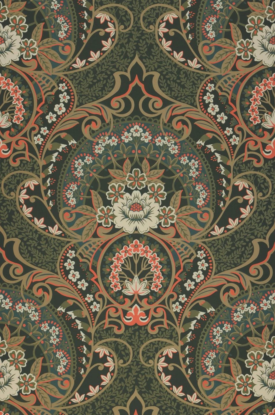 Tapete Sofia Tannengrün 2 Tapete Sofia Tannengrün – Bild 2