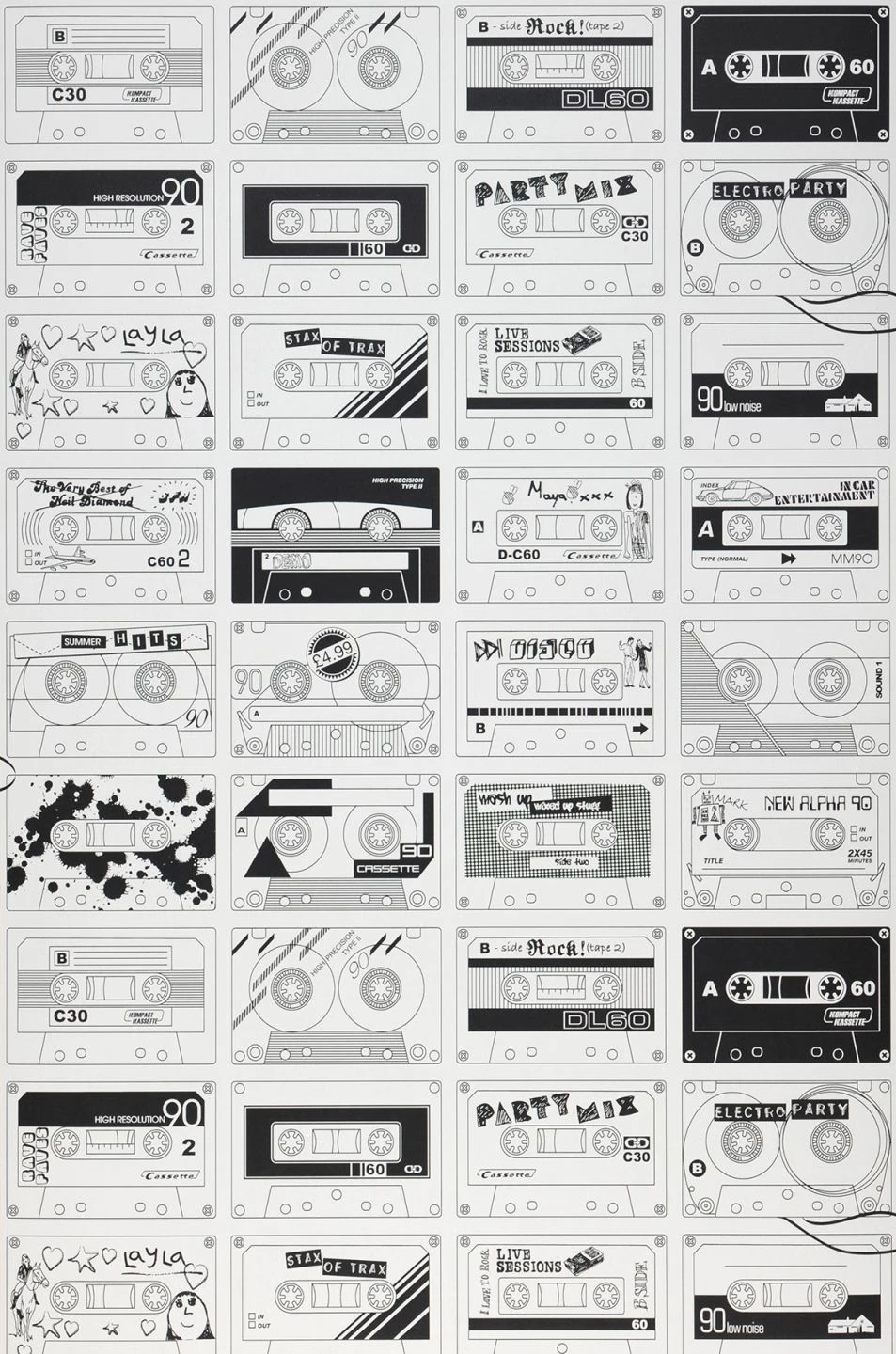Tapete Stereo Nostalgia Weiss 2 Tapete Stereo Nostalgia Weiss – Bild 2