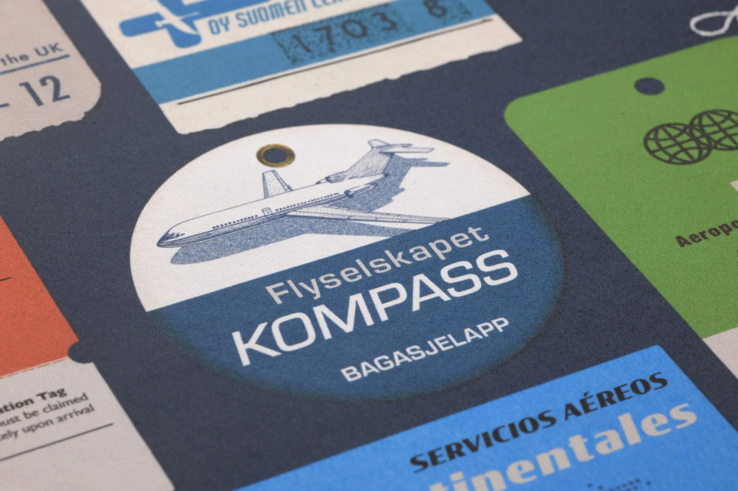 Tapete Vintage Air Travel Graublau 3 Tapete Vintage Air Travel Graublau – Bild 3