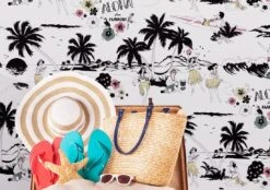 Tapete Aloha Schwarz