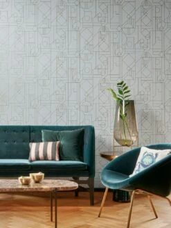 Tapete Arisa Perlgrün -ferm LIVING Verkäufe Arisa A 270201 2880x1440