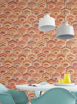 Tapete Baccara Orange -ferm LIVING Verkäufe Baccara B 431721 2880x1440