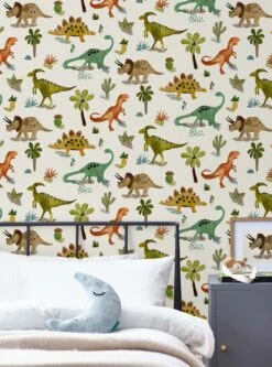 Tapete Dino Paradise Cremeweiss -ferm LIVING Verkäufe Dino Paradise B 432021 2880x1440