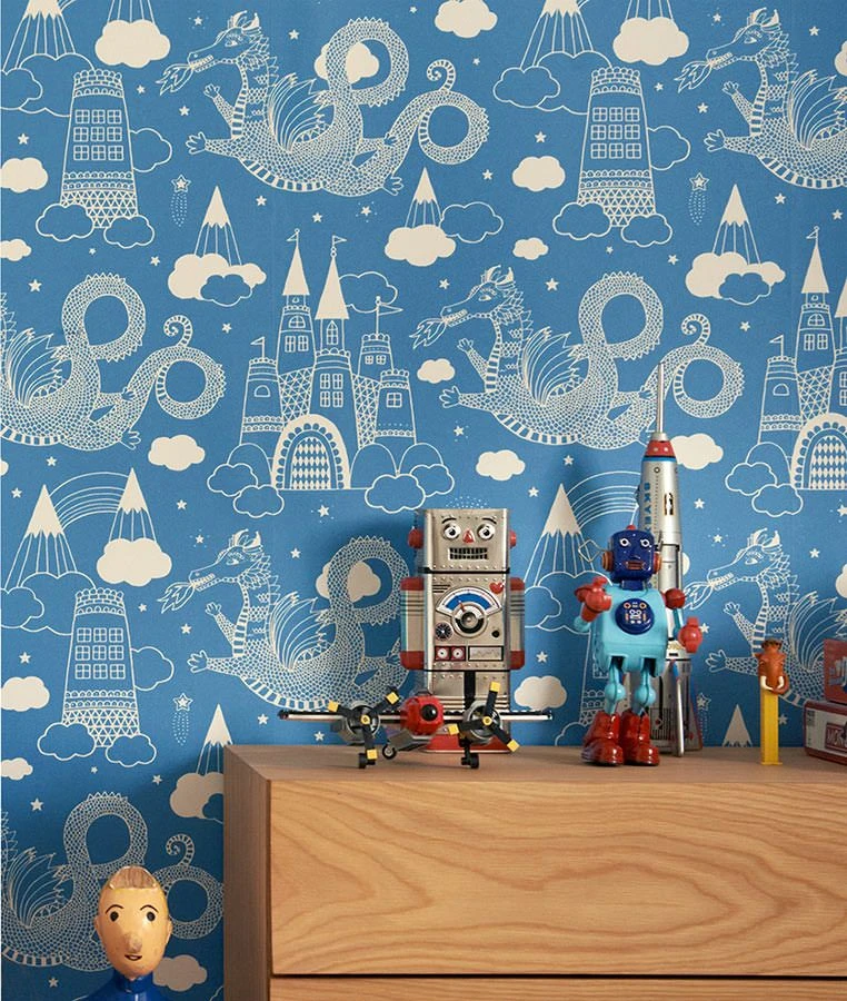 Tapete Drakhimlen Himmelblau 1 Tapete Drakhimlen Himmelblau