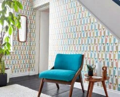 Tapete Eledra Türkisblau -ferm LIVING Verkäufe Eledra B 462281 2880x1440