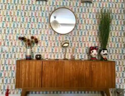 Tapete Eledra Türkisblau -ferm LIVING Verkäufe Eledra K 462281 2880x1440