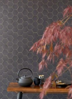Tapete Hadeggo Schwarzgrau -ferm LIVING Verkäufe Hadeggo B 821751 2880x1440