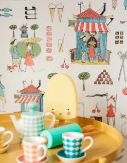 Tapete Hettie Hellblau