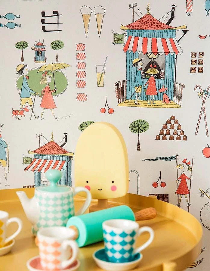 Tapete Hettie Hellblau 1 Tapete Hettie Hellblau