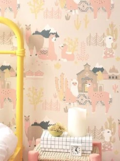 Tapete Lama Village Hellelfenbein -ferm LIVING Verkäufe Lama Village A 389362 2880x1440