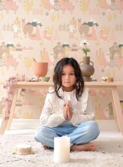 Tapete Lama Village Hellelfenbein -ferm LIVING Verkäufe Lama Village D 389362 2880x1440