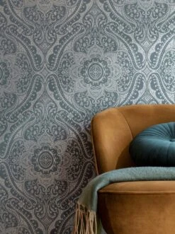 Tapete Laurel Silbergrau