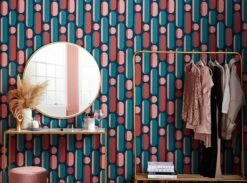 Tapete Neon Neons Türkisblau -ferm LIVING Verkäufe Neon Neons B 431871 2880x1440