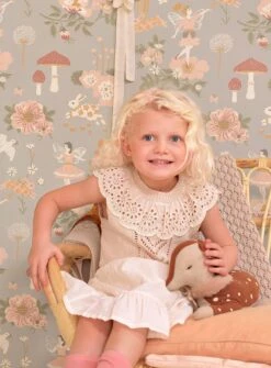 Tapete Old Garden Hellblaugrau -ferm LIVING Verkäufe Old Garden C 389414 2880x1440