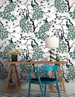 Tapete Peacock Grün -ferm LIVING Verkäufe Peacock B 355201 2880x1440