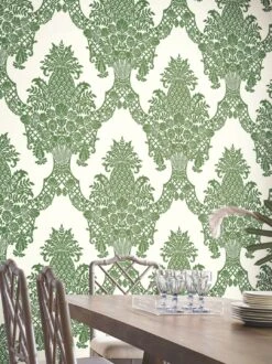 Tapete Pineapple Damask Grün -ferm LIVING Verkäufe Pineapple Damask B 790411 2880x1440