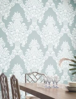 Tapete Pineapple Damask Pastelltürkis 7 Tapete Pineapple Damask Pastelltürkis -ferm LIVING Verkäufe Pineapple Damask B 790413 2880x1440