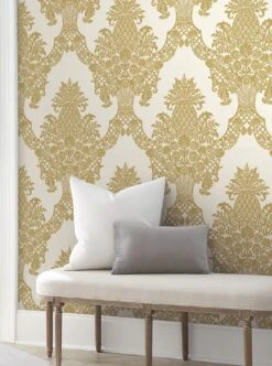 Tapete Pineapple Damask Perlgold -ferm LIVING Verkäufe Pineapple Damask C 790412 2880x1440