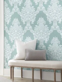 Tapete Pineapple Damask Pastelltürkis 6 Tapete Pineapple Damask Pastelltürkis -ferm LIVING Verkäufe Pineapple Damask C 790413 2880x1440