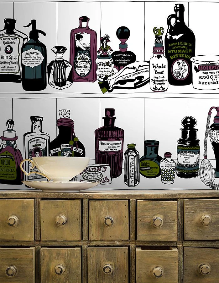 Tapete Potions Farngrün 1 Tapete Potions Farngrün