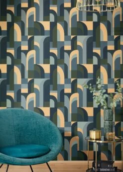 Tapete Seizo Blaugrau -ferm LIVING Verkäufe Seizo B 864371 2880x1440