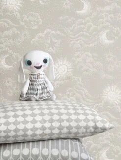 Tapete Sky Dreams Seidengrau