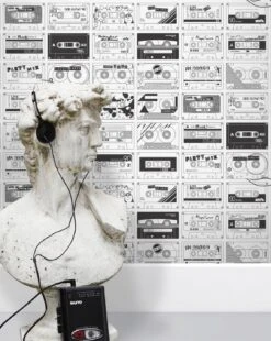 Tapete Stereo Nostalgia Weiss 7 Tapete Stereo Nostalgia Weiss -ferm LIVING Verkäufe Stereo Nostalgia C 835131 2880x1440