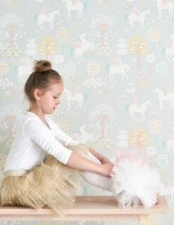 Tapete True Unicorns Hellgrau -ferm LIVING Verkäufe True Unicorns C 389183 2880x1440