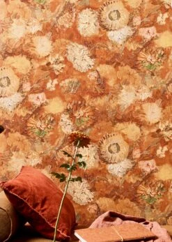 Tapete VanGogh Peonies Brauntöne