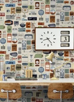 Tapete Vintage Air Travel Eierschale -ferm LIVING Verkäufe Vintage air travel B 835251 2880x1440