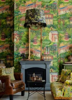 Wandbild Yuyuan Grün 7 Wandbild Yuyuan Grün -ferm LIVING Verkäufe Yuyuan B 725221 2880x1440