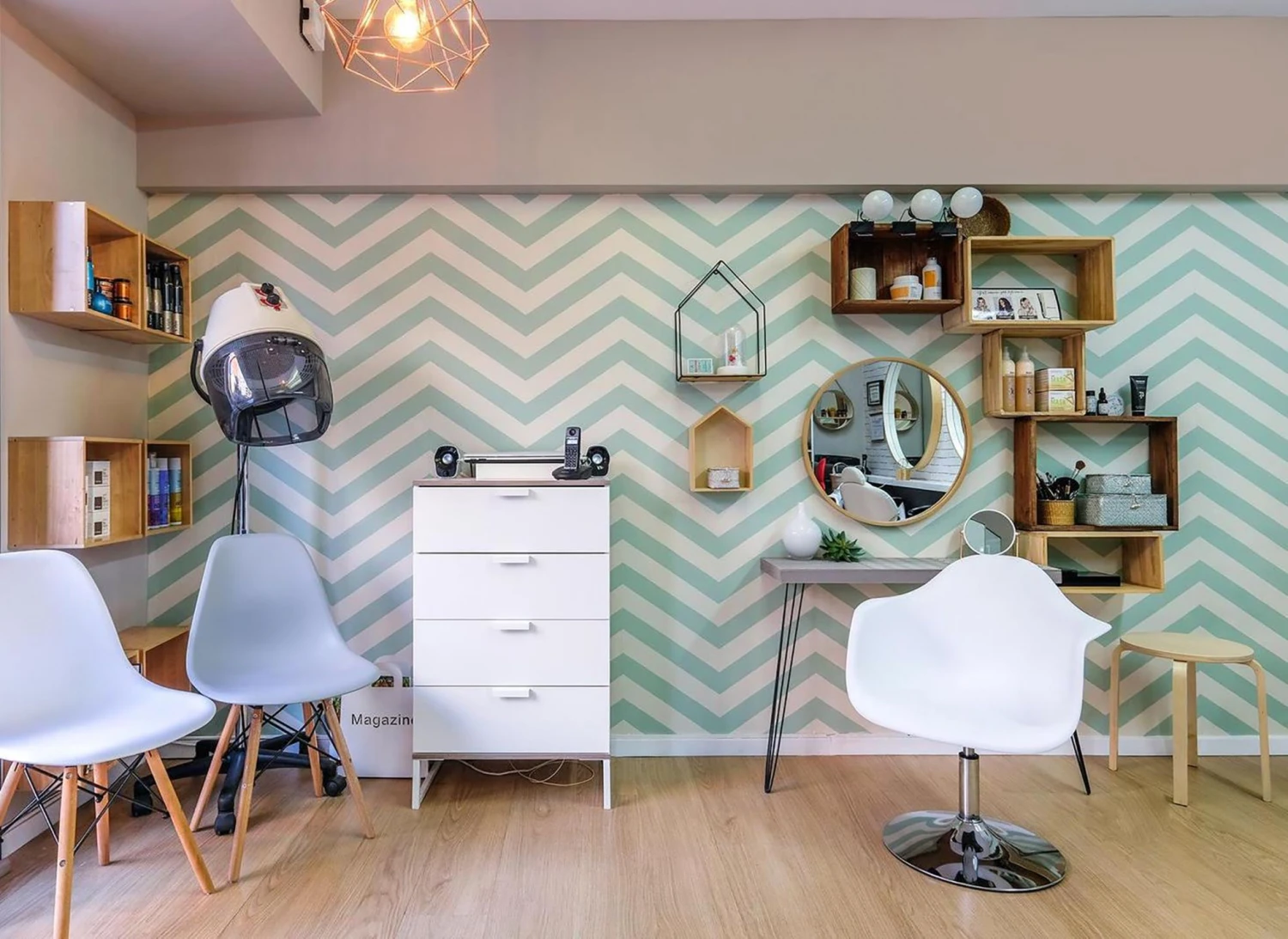 Tapete Zag Zig Pastellgrün 3 Tapete Zag Zig Pastellgrün – Bild 3