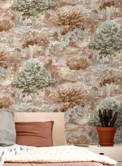 Tapete Zodiac Forest Beigerot -ferm LIVING Verkäufe Zodiac Forest A 104702 2880x1440